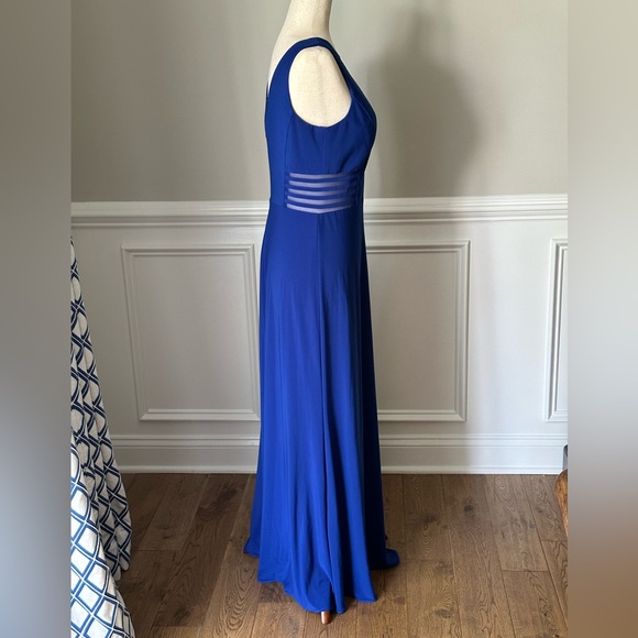 Morgan & Co. Royal Blue Long Special Occasion Dress Juniors 13 - Picture 6 of 12